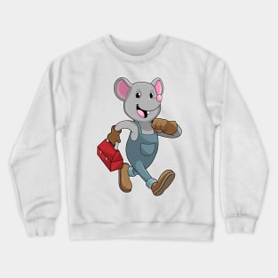 Mouse as Handyman with Toolbox Crewneck Sweatshirt